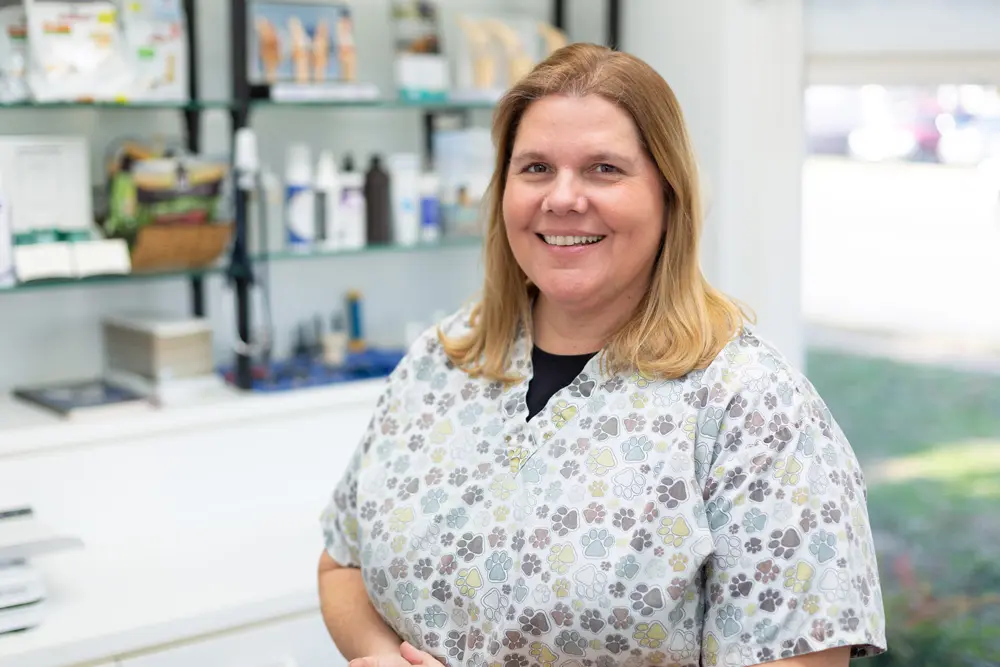 Dr. Cindy Young in the By Pass Animal Clinic